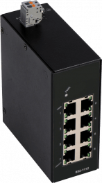 Ethernet switch - DIN-rail - 8 poorten - incl. voeding